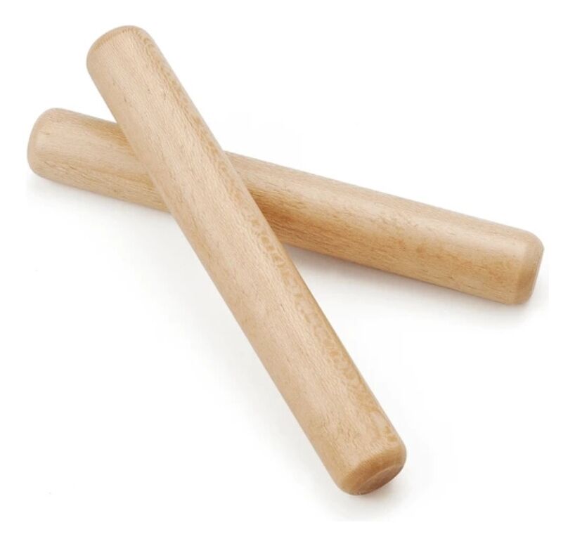 Par Claves Simple De Madera 20 Cm Tolipa Todoaudio Chile - Imagen 2